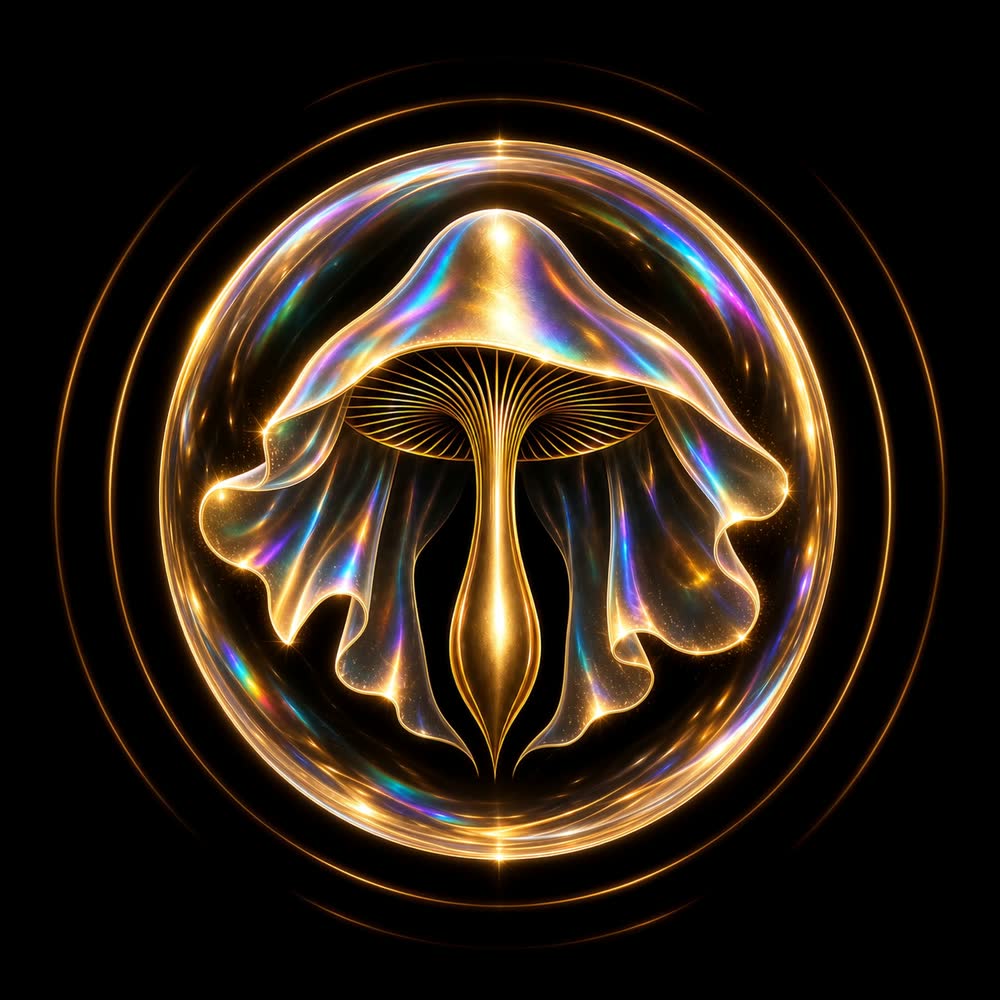 Veil's luminous mushroom mark